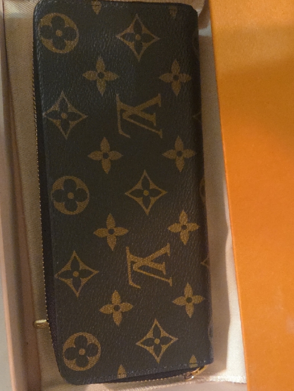 Louis Vuitton Brown/Gold Monogram Zip Wallet - Picture 8 of 12